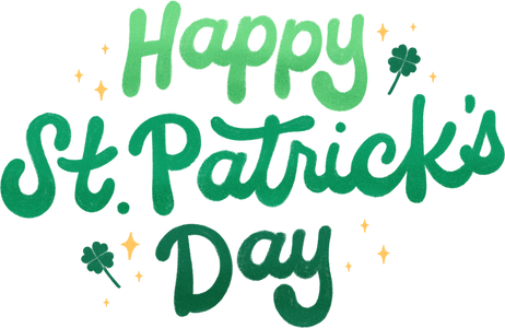 Quirky Playful Happy St. Patrick’s Day Lettering
